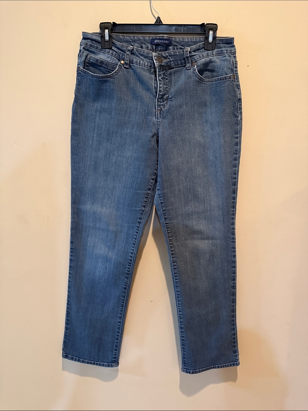 Bandalino Mid Wash Straight Leg Jeans - Blue
